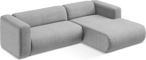Светлосив ъглов диван (десен ъгъл) Ekahi – Makamii