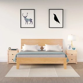 Sonata H Нощни шкафчета, 2 бр, 50x35x61,5 см, борово дърво масив