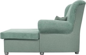 Шезлонг от рипсено кадифе в цвят мента Lord – Ropez