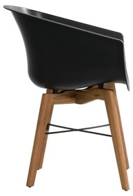 Черни пластмасови градински столове в комплект от 2 броя Amalia - Hartman