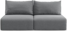 Сив кадифен сгъваем/с място за съхранение диван 216 cm Kalena – Makamii