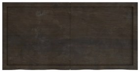 3156438 vidaXL Плот за маса тъмнокафяв 120x60x(2-4) см обработен масивен дъб