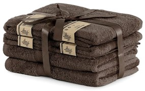 Комплект от 2 тъмнокафяви кърпи и 4 кърпи Кафяви Bamby - DecoKing