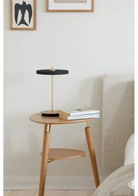 Черна LED затъмняваща се настолна лампа с метален абажур (височина 31 cm) Asteria Move – UMAGE