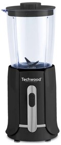 Блендер мини Techwood TBL-206, 300W, 0.5 л, Стоманени ножове, Черен