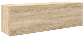 860096 vidaXL Стенен шкаф за баня, дъб сонома, 100x25x30 см, инженерно дърво