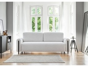 Сив сгъваем/с място за съхранение диван от прежда с примки от букле 244 cm Arcadova – ELTAP