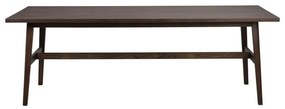 Тъмнокафява трапезна маса от декор от дъб 100x220 cm Plainfield – Rowico