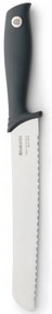 Нож за хляб Brabantia Tasty+ 1001162, 20 см, Закалена стомана, Устойчив на надраскване и корозия, Тъмносив