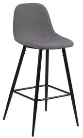 Светлосиви тапицирани бар столове в комплект 2 бр. (височина на седалката 65 cm) Wilma – Actona
