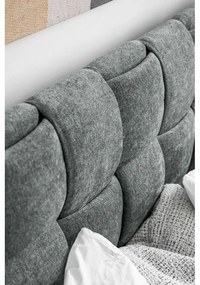 Светлозелено тапицирано двойно легло с включена подматрачна рамка 180x200 cm Eve – Miuform