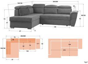 Разтегателен ъглов диван Флос