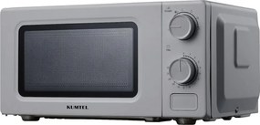 Микровълнова фурна Kumtel HM-21, 600W, 17 л, 6 степени, Таймер, Размразяване, Сив