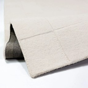 Ръчно изработен вълнен килим в цвят слонова кост 200x290 cm Checkerboard – Flair Rugs