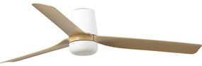 FARO 33829WT-1TW-LED Димируем вентилатор PUNT TUB M 18W/230V кафяв/бял Ø 132 см WT + д.у.
