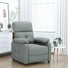 289673 vidaXL Масажен стол, тъмносив, текстил
