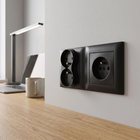 Двойна рамка за контакти OSTE JNH014-2F Black