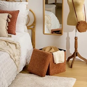 Пуф със съхранение atmosphera Oxia, Амбър, 38x38 cm