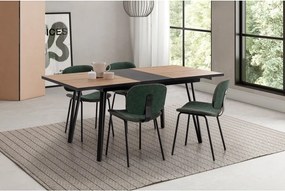 Маса за хранене с дъбов плот 90x140 cm Cleo - Marckeric