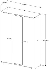 Гардероб Railly 3-врата
