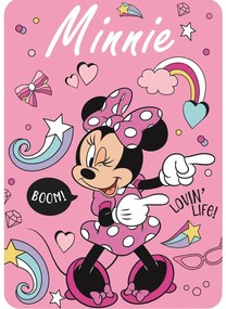 Одеяло Minnie Mouse Me time 100 x 140 cm Светло розово полиестер