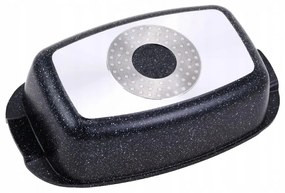 Ростер за фурна и котлон Kinghoff KH 1608, 5.5 литра, Капак с дозатор, Мраморно покритие, Индукция, Черен