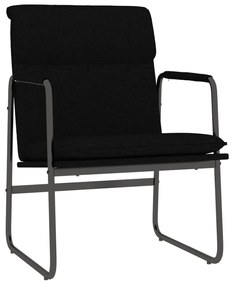 351344 vidaXL Стол шезлонг, черен, 55x64x80 см, текстил