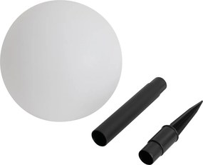 Комплект от 3 бели външни подови лампи с LED слънчеви IP44 - Ludger