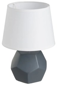 Антрацитна керамична настолна лампа с текстилен абажур (височина 26 cm) - Casa Selección