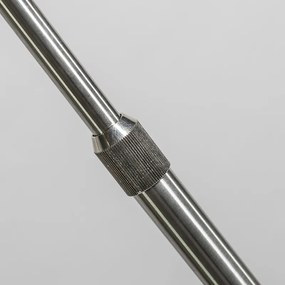 Модерна аркова лампа стомана с мраморна основа - XXL