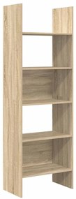 803410 vidaXL Библиотека, дъб сонома, 60x35x180 см, инженерно дърво