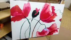 Картина на платно – Уникални цветя на мак