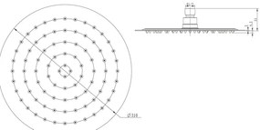 Душ глава от неръждаема стомана в лъскаво сребристо ø 25 cm Slim – Sapho