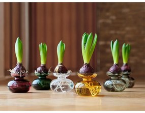 Зелена стъклена ръчно изработена ваза (височина 9 cm) Inu – Zone