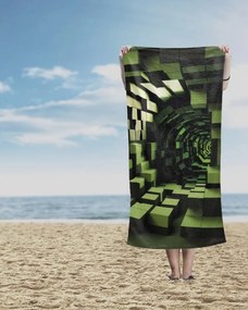 Детска плажна кърпа Minecraft 3D 100% памук Ширина: 70 см | Дължина: 140 см