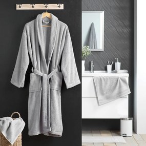 Светлосива памучна хавлия размер M Tendresse – douceur d'intérieur