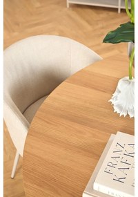 Кръгла трапезна маса с дъбов плот ø 120 cm Soli – Actona