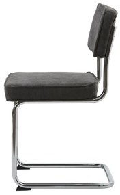 Сив велурен трапезен стол Rupert – Unique Furniture