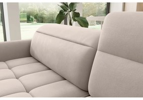 Светлокафяв кадифен разтегателен ъглов диван с място за съхранение (десен ъгъл L форма) Barea – ELTAP