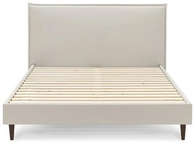 Бежово тапицирано двойно легло с решетка 160x200 cm Sary - Bobochic Paris