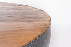 Сива/в естествен цвят метална кръгла масичка за кафе ø 90 cm Lancaster – Bizzotto