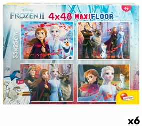 Детски Пъзел Frozen Двустранно 4 в 1 48 Части 35 x 1,5 x 25 cm (6 броя)