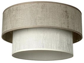 Плафон АЛБА МЕТРО, ø400, крем, абажури Сарай Бронз + Крем, 1xE27