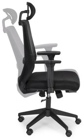 Ергономичен офис стол с дишаща облегалка и подглавник