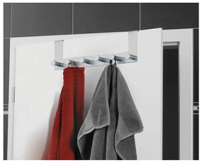 Сребриста матова закачалка за врата с 6 кукички Celano - Wenko