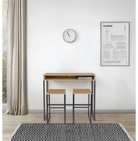 Работна маса с дъбов плот 35x100 cm Frame – Woodman