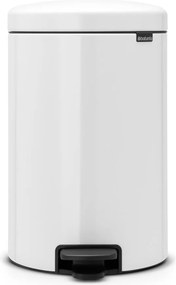 Бяло стоманено кошче за боклук с педал 20 l NewIcon – Brabantia