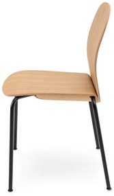 Трапезни столове в комплект за подреждане 2 бр. от декор от дъб в естествен цвят Book – Gazzda