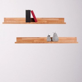 Стенен рафт за снимки от масивен дъб в естествен цвят 80 cm Kalle – Interia Home &amp; Living