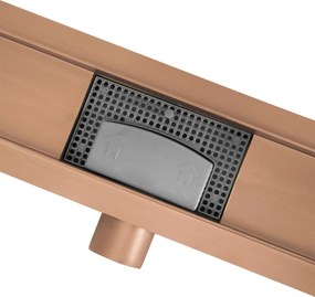 Линеен отводнител Rea Neox brush copper 90